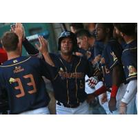 Yadiel Hernandez's second inning home run helped the Syracuse Salt Potatoes to a Friday win