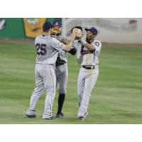 Somerset Patriots exchange high fives