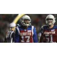 Montreal Alouettes QB Antonio Pipkin celebrates a touchdown