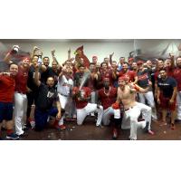 Memphis Redbirds celebrate the Pacific Coast League American Southern Division championship