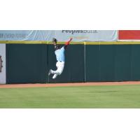 Hickory Crawdads right fielder Preston Scott