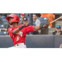 Vancouver Canadians SS Otto Lopez triples in the bottom of the 6th