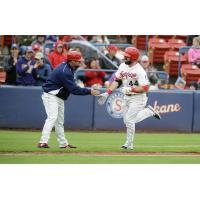 Spokane Indians right fielder Tanner Gardner rounds the bases