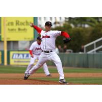 Pitcher Steven Wright with the Pawtucket Red Sox