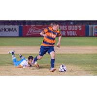 Michael Gamble of the Tulsa Roughnecks breaks away with the ball