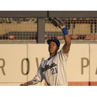 Jacob Scavuzzo of the Tulsa Drillers makes a catch