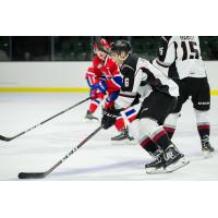 Dylan Plouffe of the Vancouver Giants in preseason action vs. the Spokane Chiefs