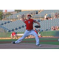 Austin Voth of the Syracuse Chiefs was perfect through five and two-thirds innings Sunday