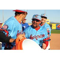 Spokane Indians celebrate NWL North Division second half title