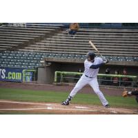 Lynchburg Hillcats first baseman Anthony Miller awaits a pitch