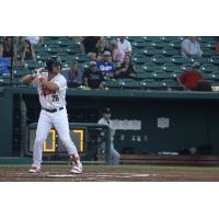 Fresno Grizzlies infielder J.D. Davis awaits a pitch