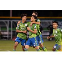 Sounders FC 2 celebrate a goal