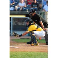 Catcher Reese McGuire with the West Virginia Power