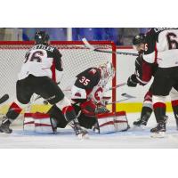 Prince George Cougars goaltender Taylor Gauthier vs. the Vancouver Giants