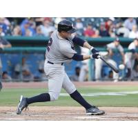 Scott Kelly of the Somerset Patriots swings away