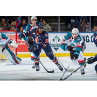 Kelowna Rockets in action against the Kamloops Blazers