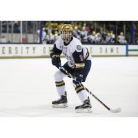 Forward Connor Hurley with Notre Dame