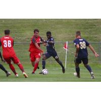 Michee Ngalina (46) of Bethlehem Steel FC battles for possession vs. Toronto FC II