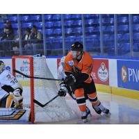 Greg Carey of the Lehigh Valley Phantoms vs. the Wilkes-Barre/Scranton Penguins in the preseason opener