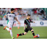 Las Vegas Lights FC's Raul Mendiola (right) vs. OKC Energy FC