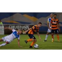 Tulsa Roughnecks FC's MichaelÂ Gamble keeps possession vs. Reno 1868 FC