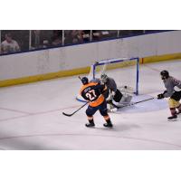 Jon Jutzi of the Greenville Swamp Rabbits takes a shot against the South Carolina Stingrays