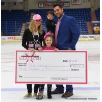 Johnstown Tomahawks present check to the Letizia Family