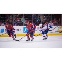 Eli Zummack's rushes up the ice for the Spokane Chiefs