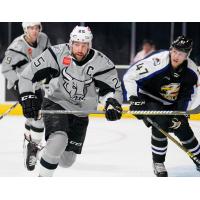 San Antonio Rampage defenseman Chris Butler (25) vs. the Colorado Eagles