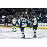 Utah Grizzlies celebrate Ryan Walters' Goal